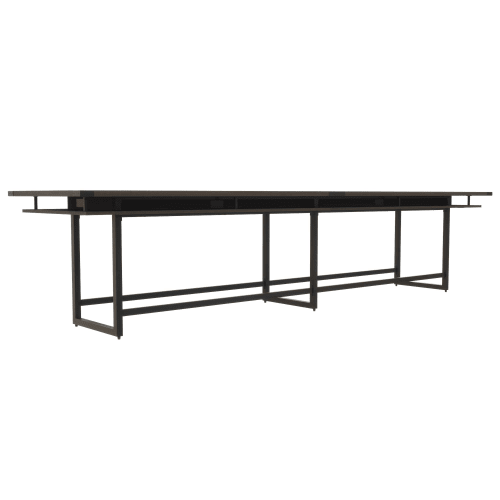 Mesa de conferencias Mirella, altura de pie, 42 "alto x 192" ancho x 47.25" l, tabaco del sur